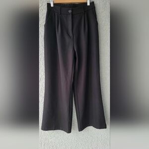 Funyyzo Womens  Wide Leg Pockets Dress Pants. L 10-12